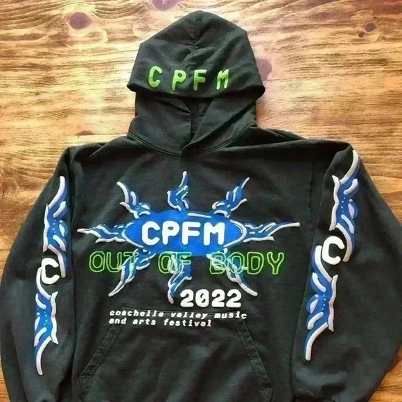 Coachella 2022 Cactus Plant Flea Market Weekend 2 Olive Green Hoodie Swe… - Picture 2 of 16